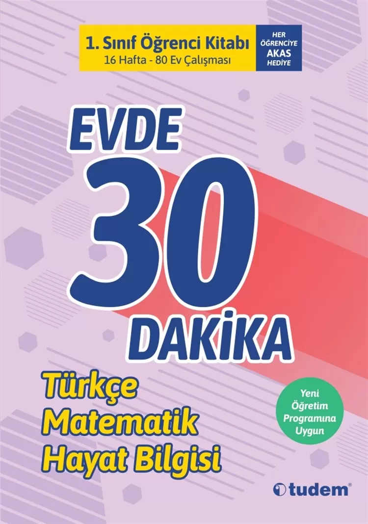 1.Sınıf Tudem Evde 30 Dakika Öğrenci Kitabı