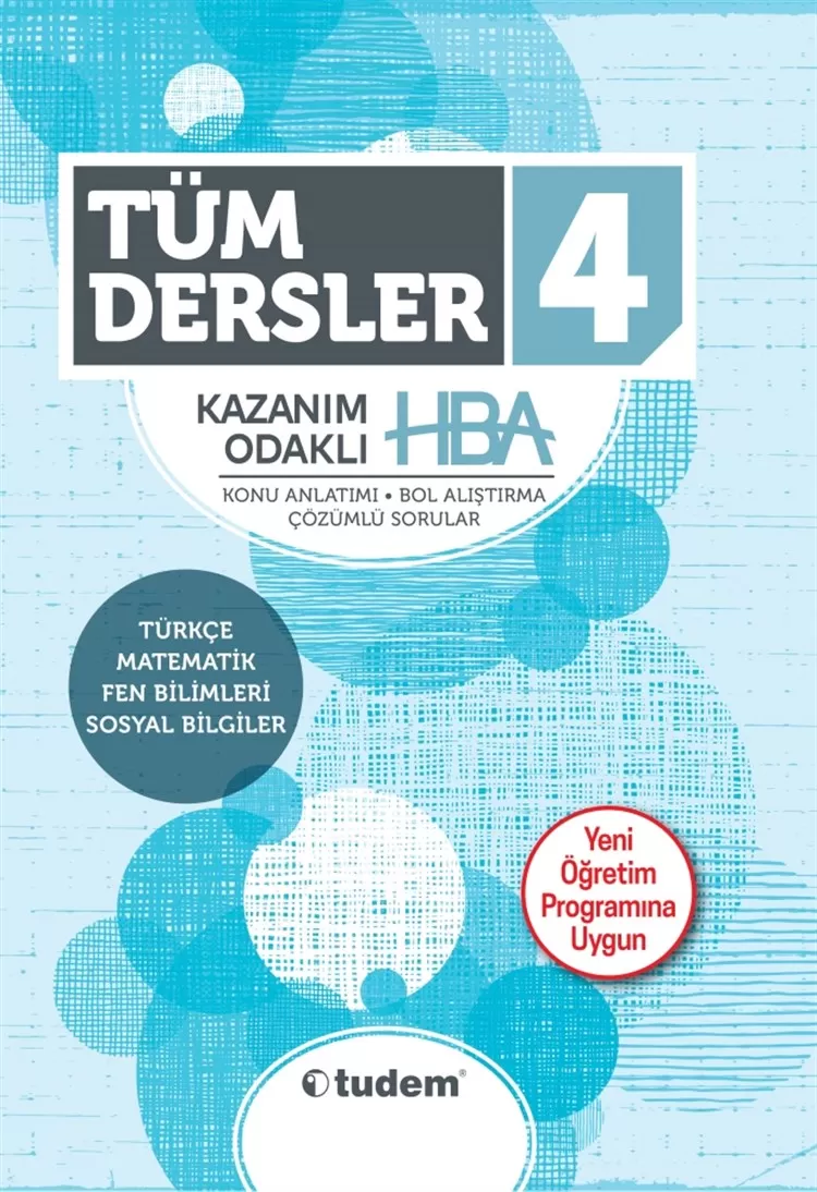 4.Sınıf Tudem Tüm Dersler Kazanım Odaklı HBA