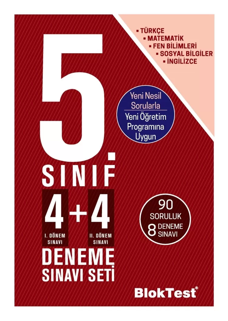 5.Sınıf Tudem Bloktest 4+4 Deneme Sınavı Seti