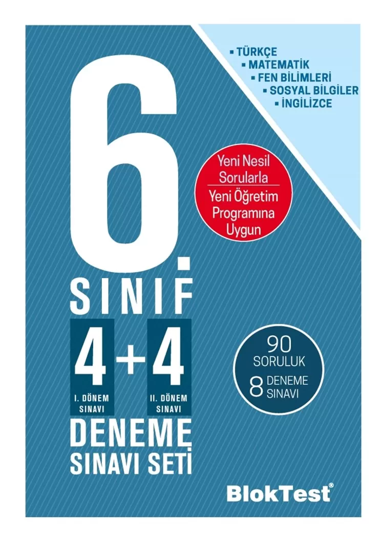 6.Sınıf Tudem Bloktest 4+4 Deneme Sınavı Seti