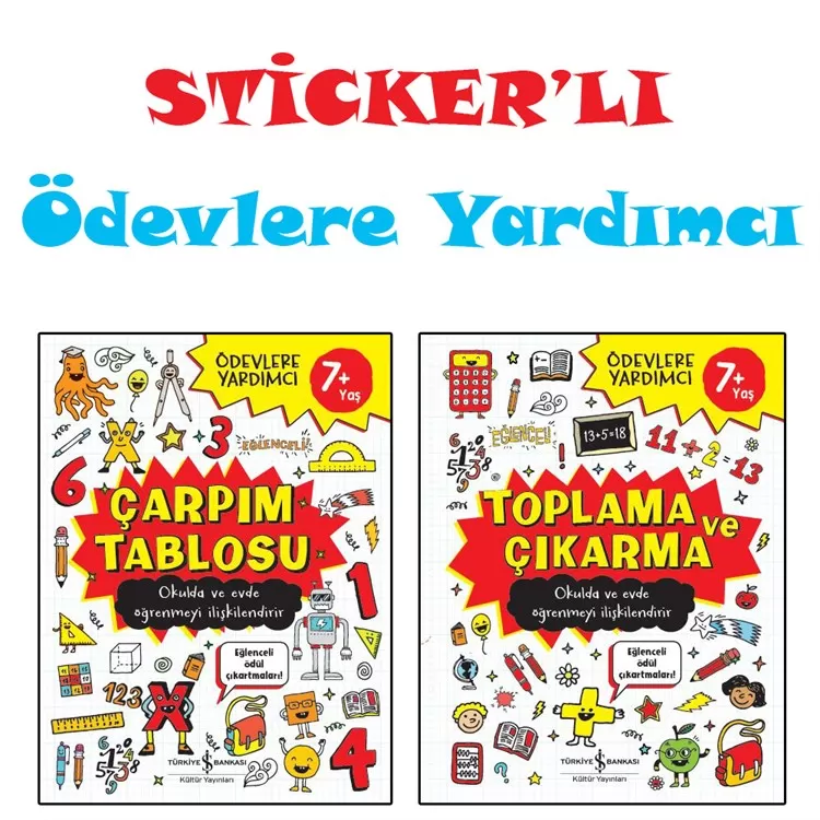 7 Yaş Çarpım Tablosu Sticker'lı