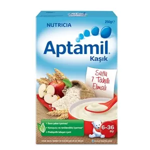 Aptamil Sütlü 7 Tahıllı Elmalı Kaşık Maması 250 gr.