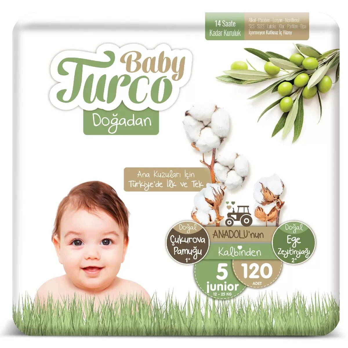 Baby Turco Doğadan 5 Numara Junıor 12-25 Kg 24x5 120 Adet