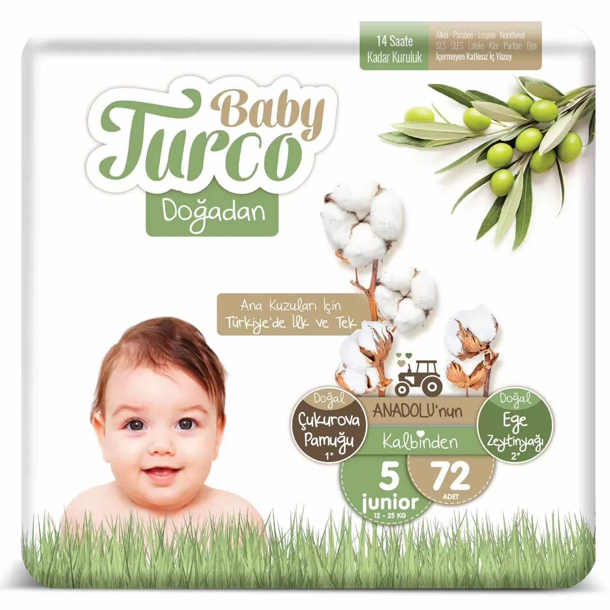 Baby Turco Doğadan 5 Numara Junıor 12-25 Kg 24x3 72 Adet