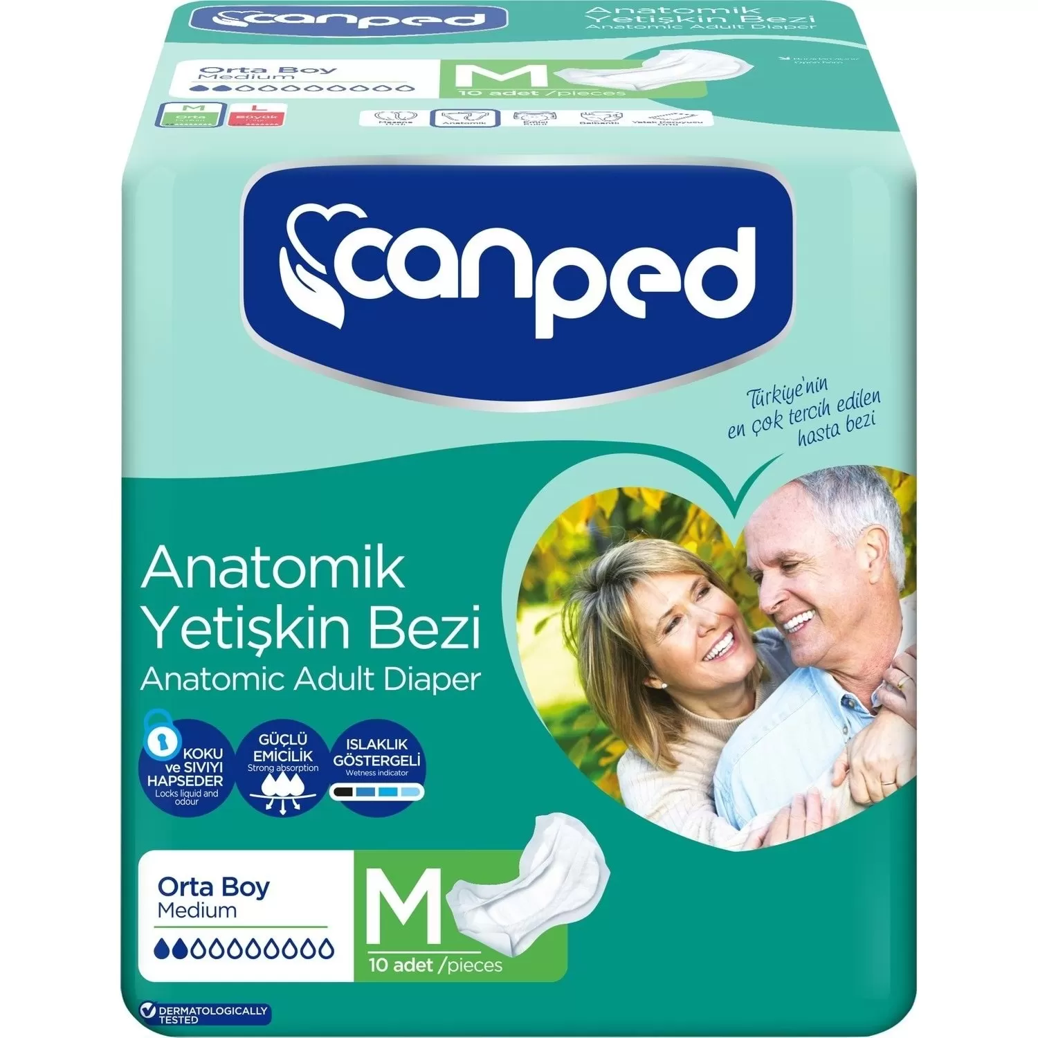 Canped Anatomik Hasta Bezi M Beden 60 Adet