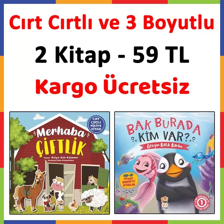 Cırt cırtlı ve 3 Boyutlu 2 Kitap