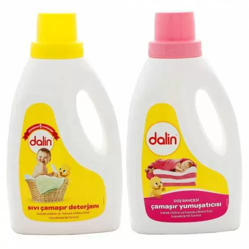 Dalin Sıvı Çamaşır Detarjanı ve Dalin Yumşatıçı Seti 1200 ml *2