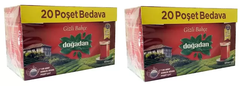 Doğadan Gizli Bahçe Demlik Poşet Çay 120'li 2 Paket