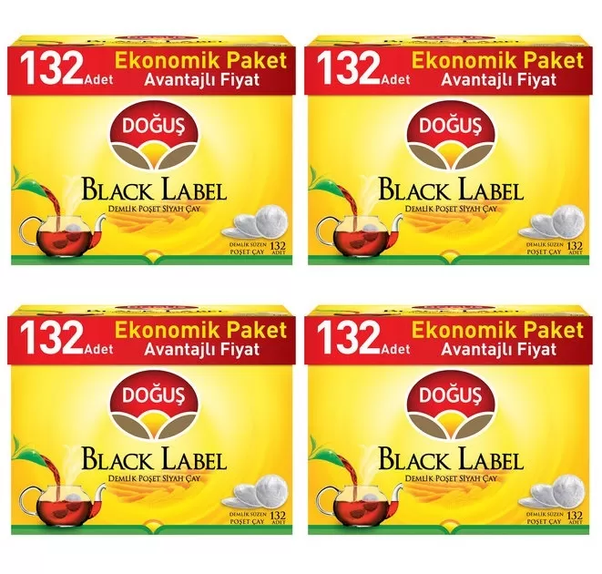 Doğuş Black Label Demlik Poşet Çay 132'li 4 Paket