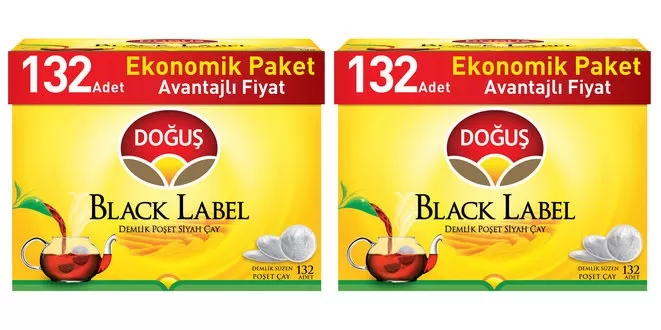 Doğuş Black Label Demlik Poşet Çay 132'li 2 Paket