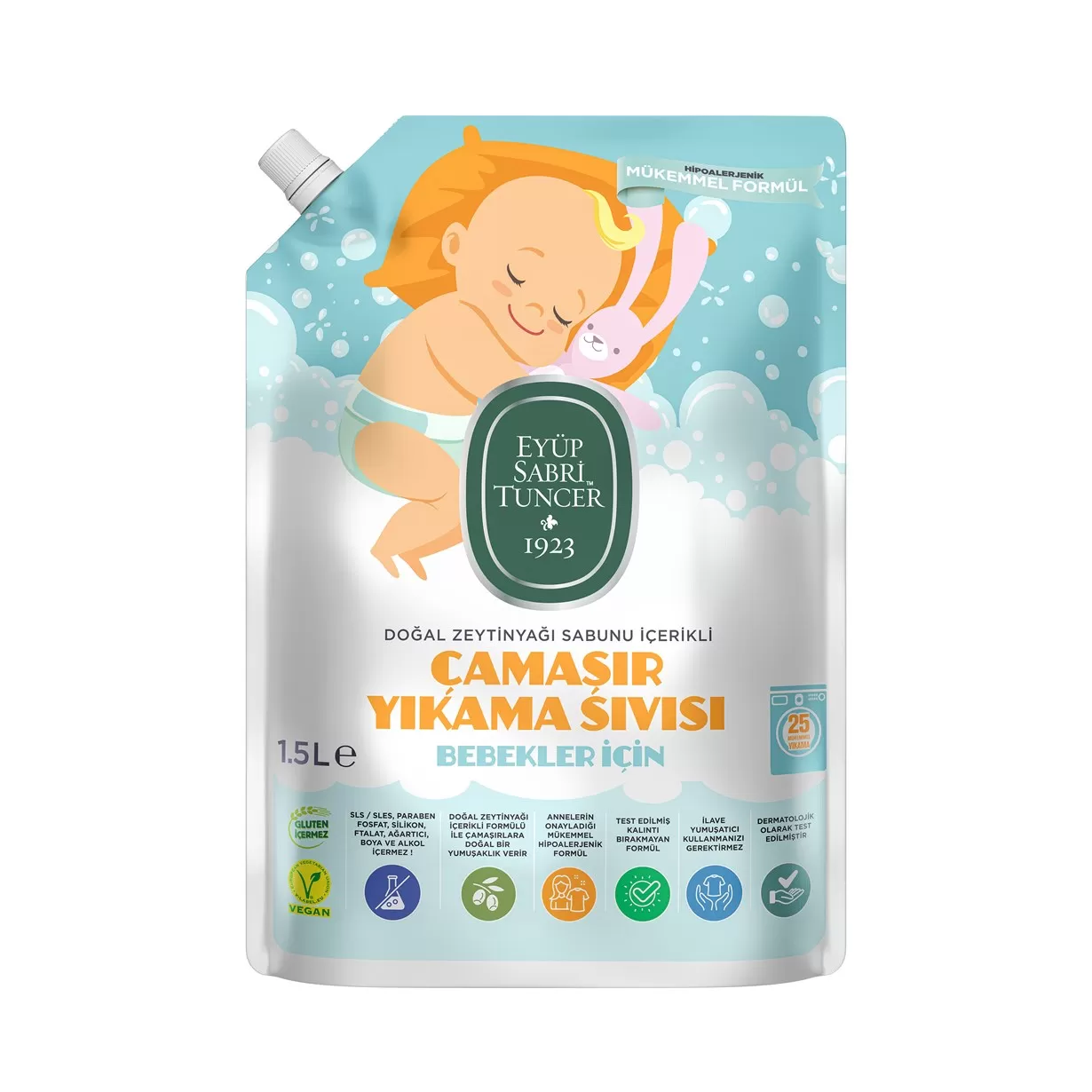 Eyüp Sabri Tuncer Bebek Çamaşır Yıkama Sıvısı 1500x3 4500 ml