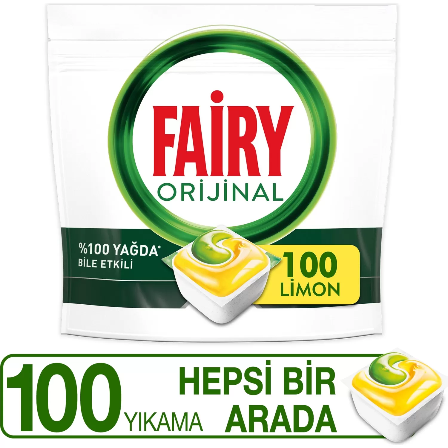 Fairy Hepsi Bir Arada Bulaşık Makinesi Deterjanı 100x3 300 Tablet