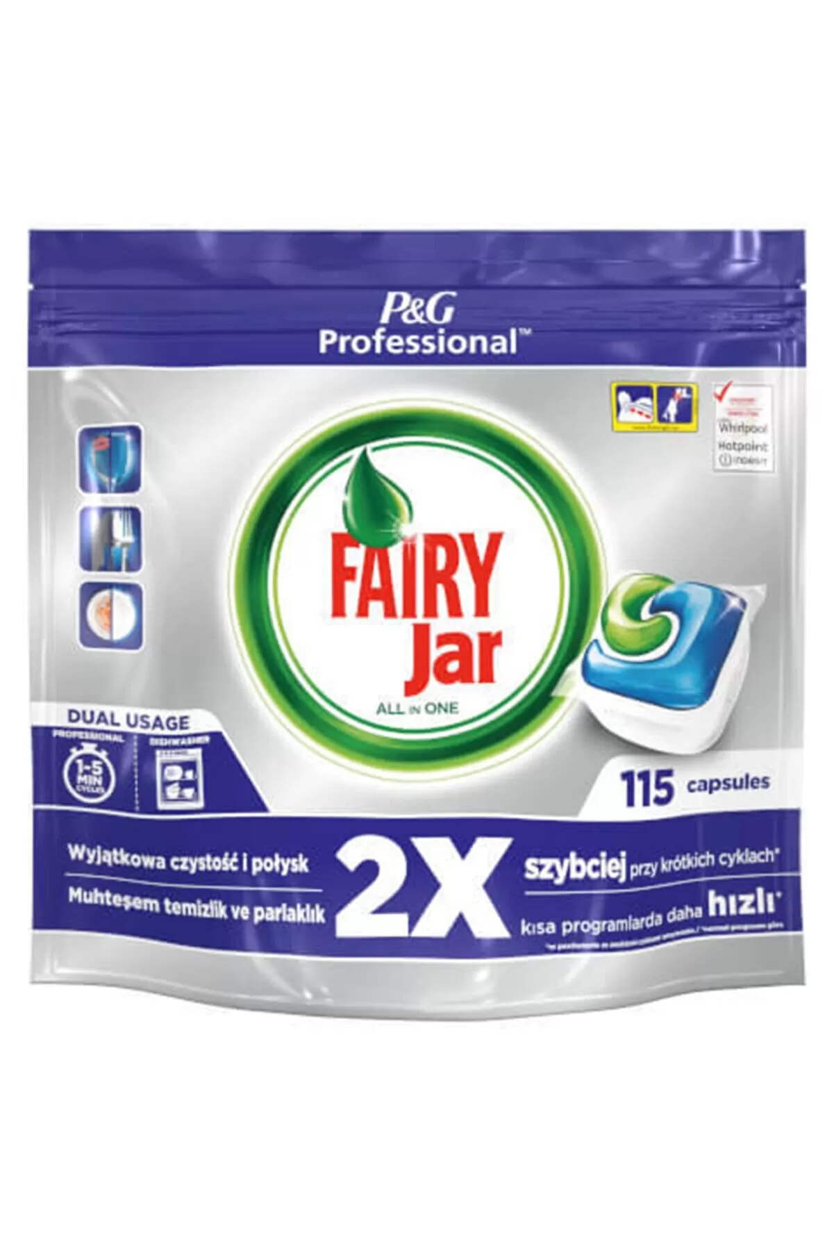 Fairy Jar Professional Bulaşık Makinesi Deterjanı 115x3 245 Tablet