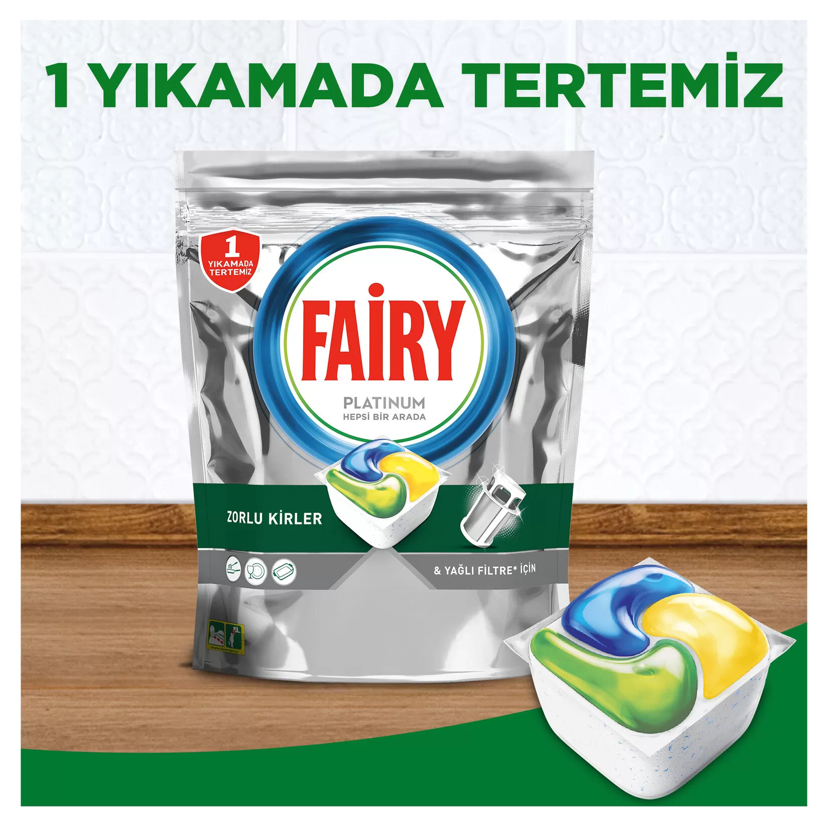 Fairy Platinum Bulaşık Makine Deterjanı 72x4 288 Tablet