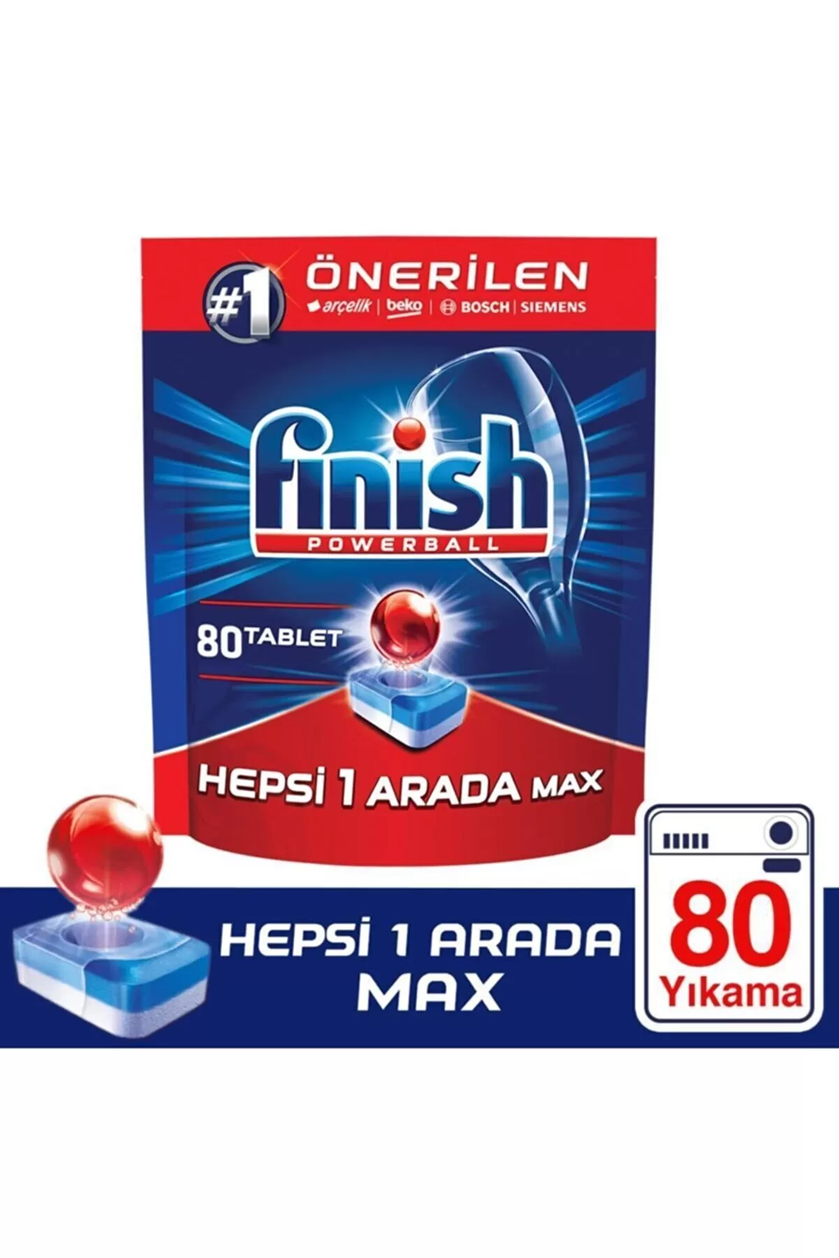 Finish Hepsi Bir Arada 80 Tablet Bulaşık Makinesi Deterjanı