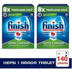 Finish Hepsi Bir Arada Bulaşık Makinesi Deterjanı 70X2 140 Tablet