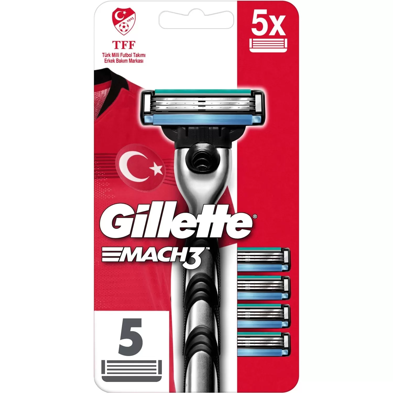 Gillette Mach3 Tıraş Makinesi + 5 Yedekli Tıraş Bıçağı