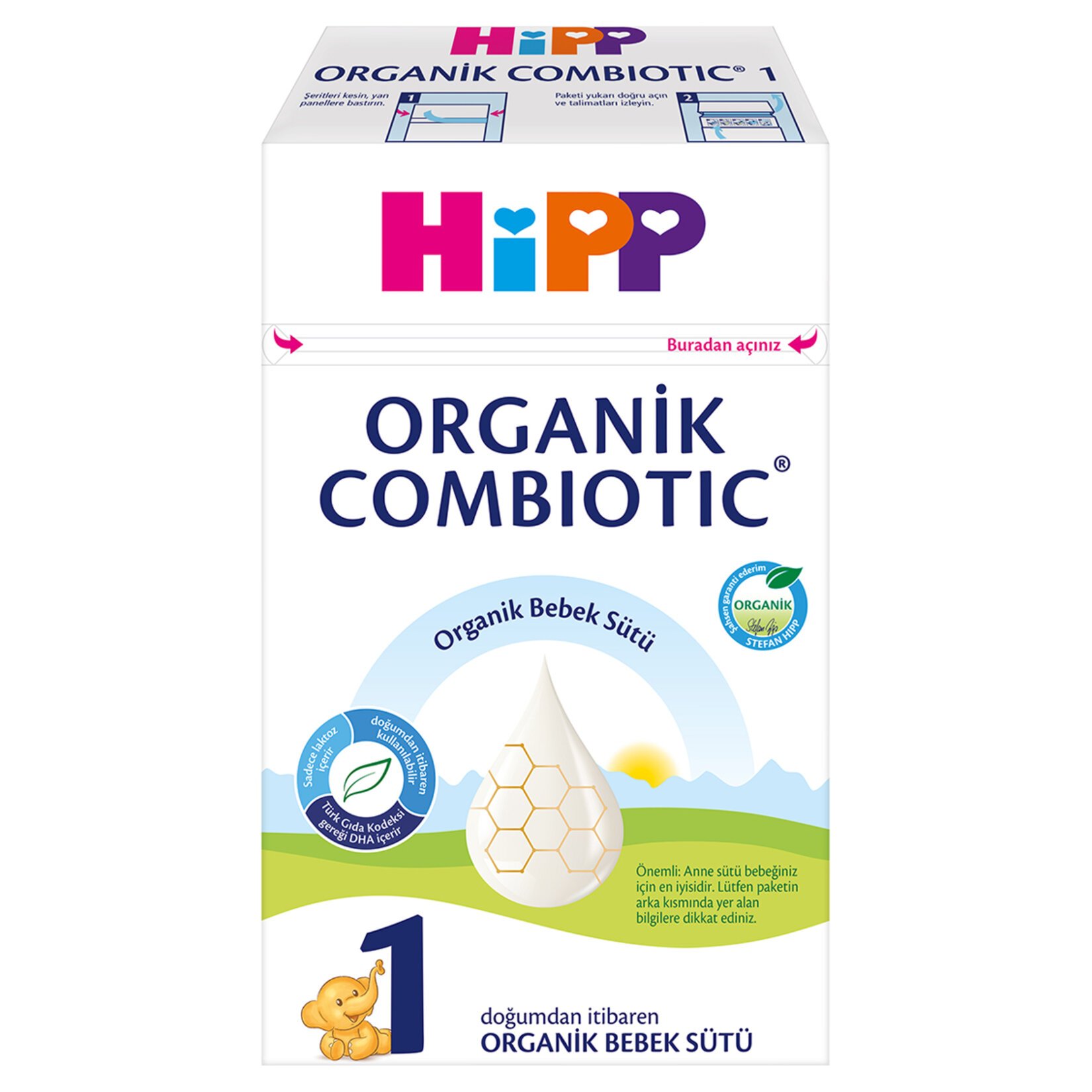 Hipp 1 Organik Combiotic Bebek Sütü 600 Gr 3 Adet