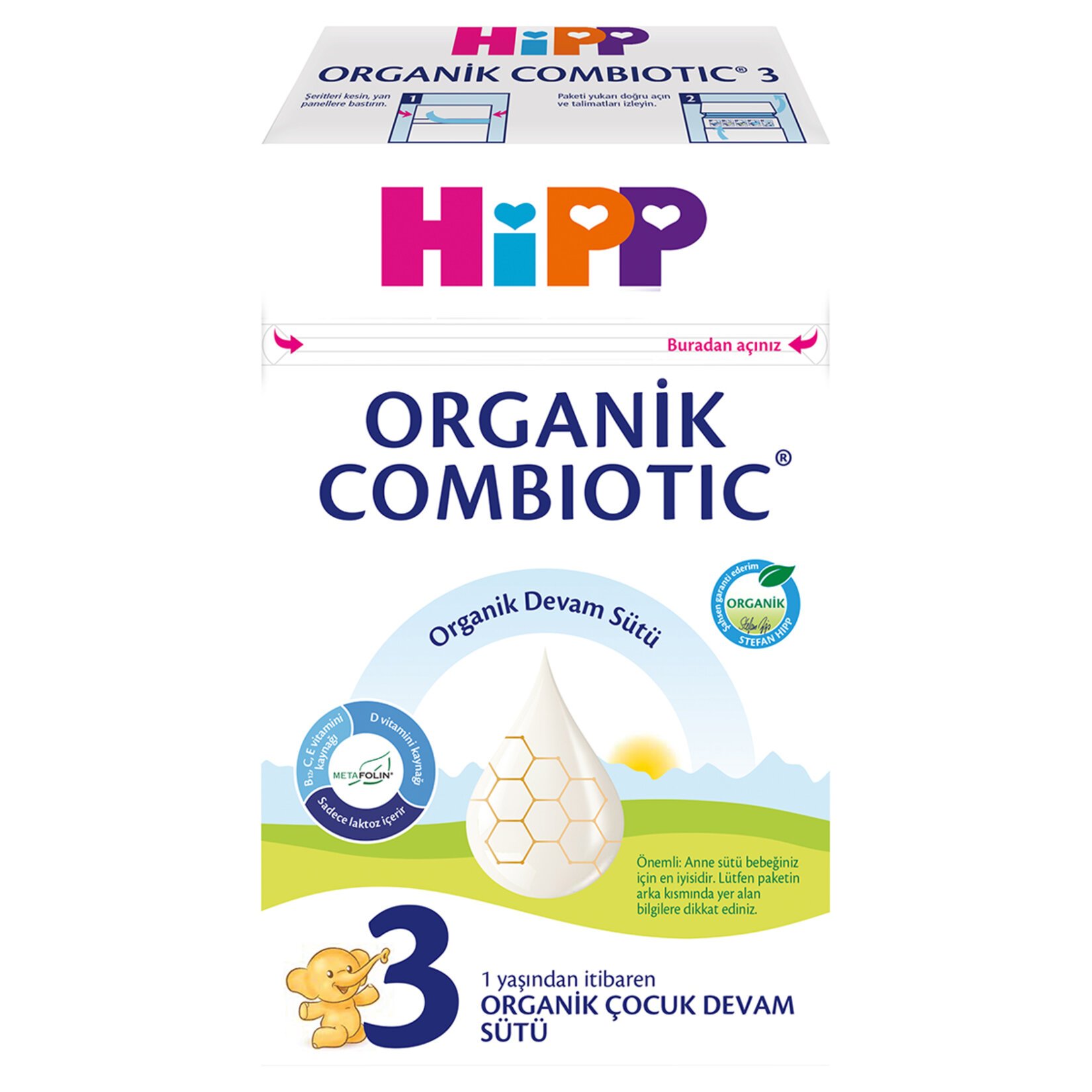 Hipp 3 Organik Combiotic Devam Sütü 600 Gr