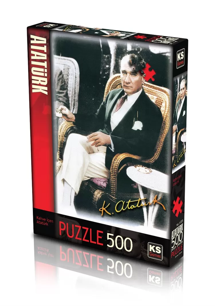 Kahve içen Atatürk 500 Puzzle