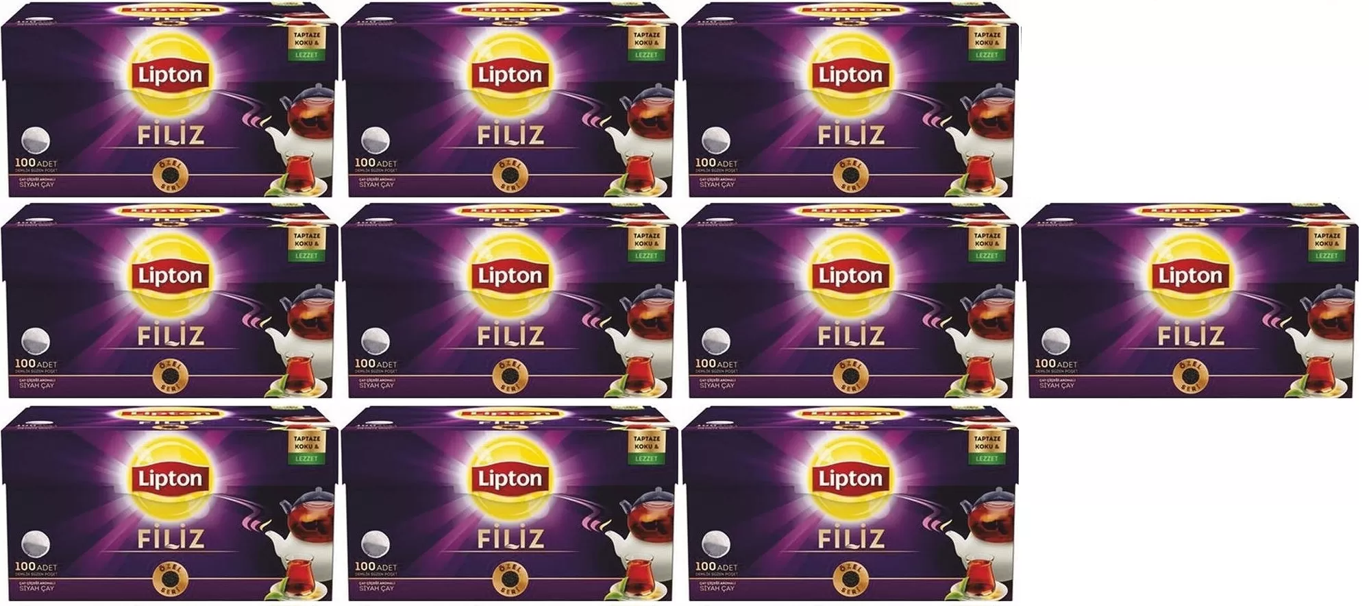 Lipton Filiz Demlik Poşet Çay 100'lü 10 Paket