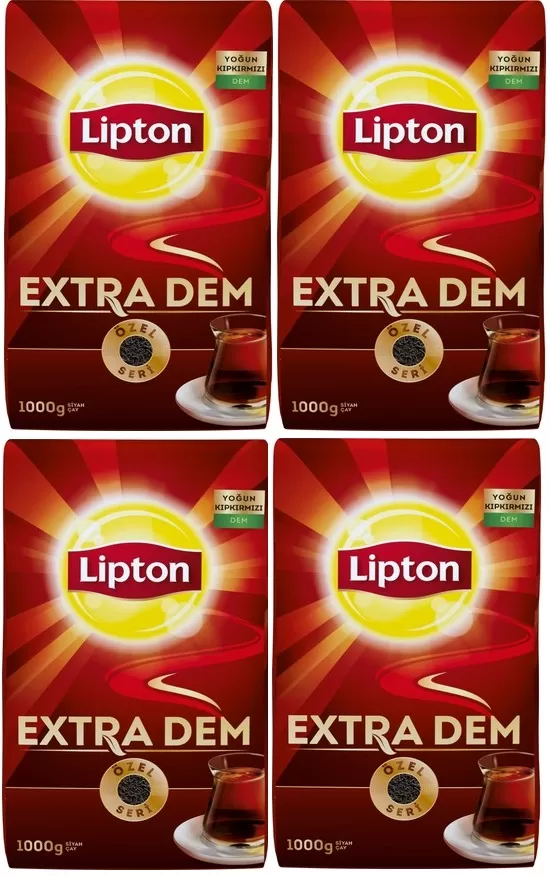 Lipton Yoğun Kıpkırmızı Extra Dem Siyah Çay 4x1 Kg