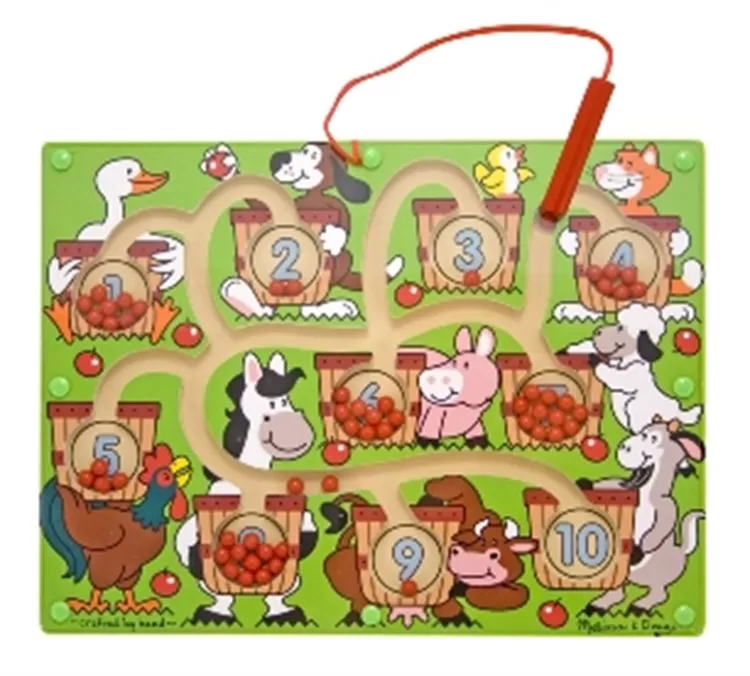 Melissa & Doug Ahşap Mıknatıslı Labirent Yapboz - Sayılar