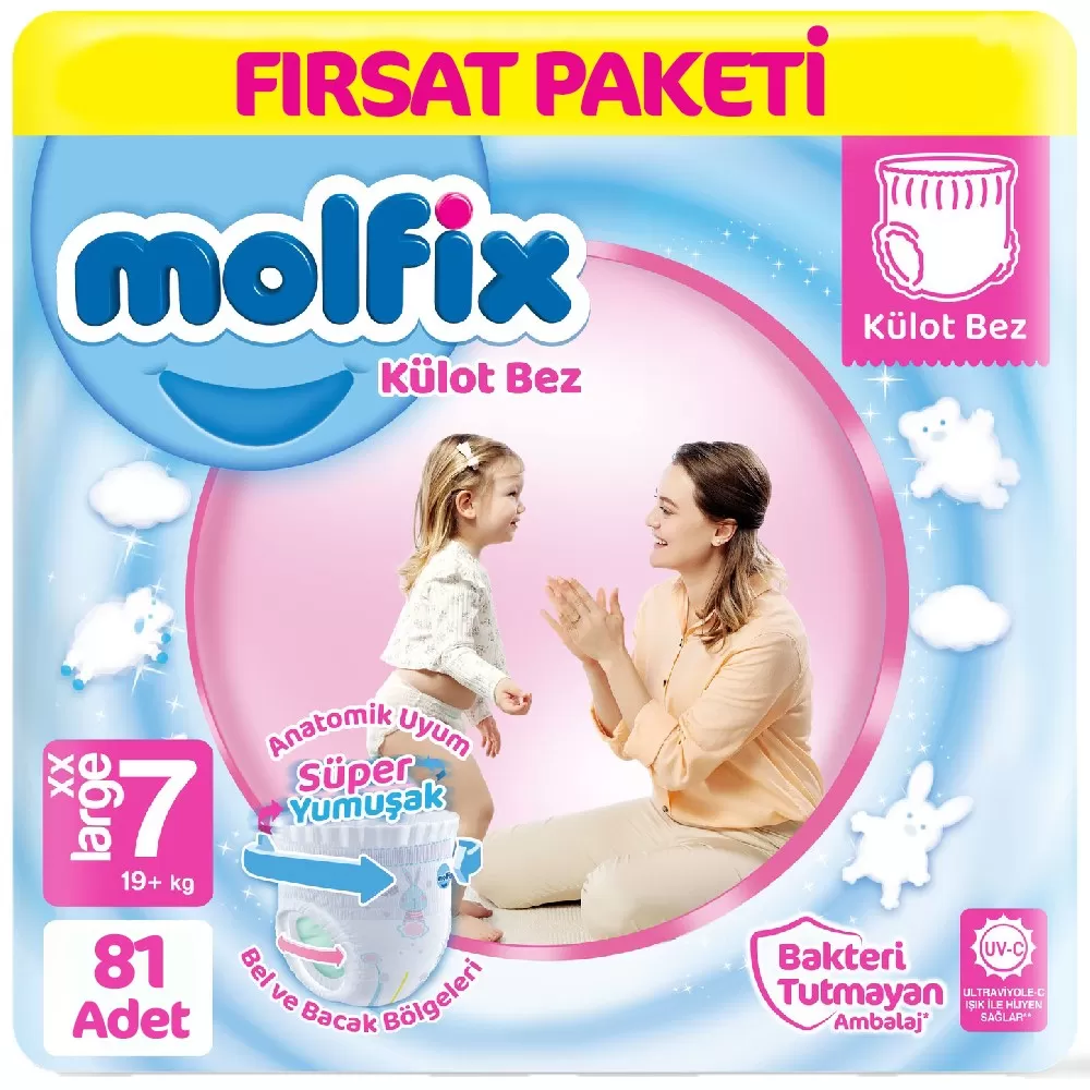 Molfix Külot Bebek Bezi 7 Beden Fırsat Paketi 27*3 81 Adet