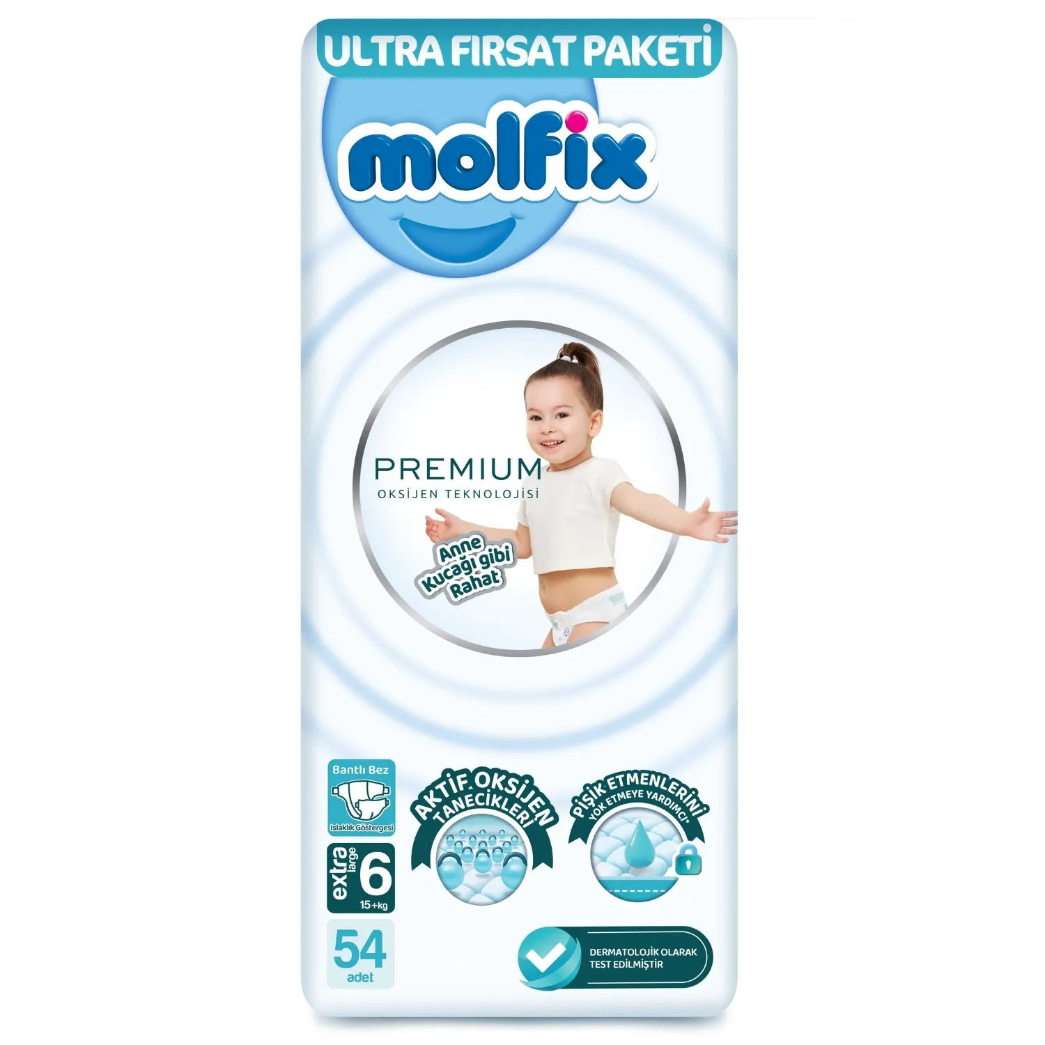 Molfix Premium Ultra Fırsat Paketi 6 Beden 54x3 162 Adet