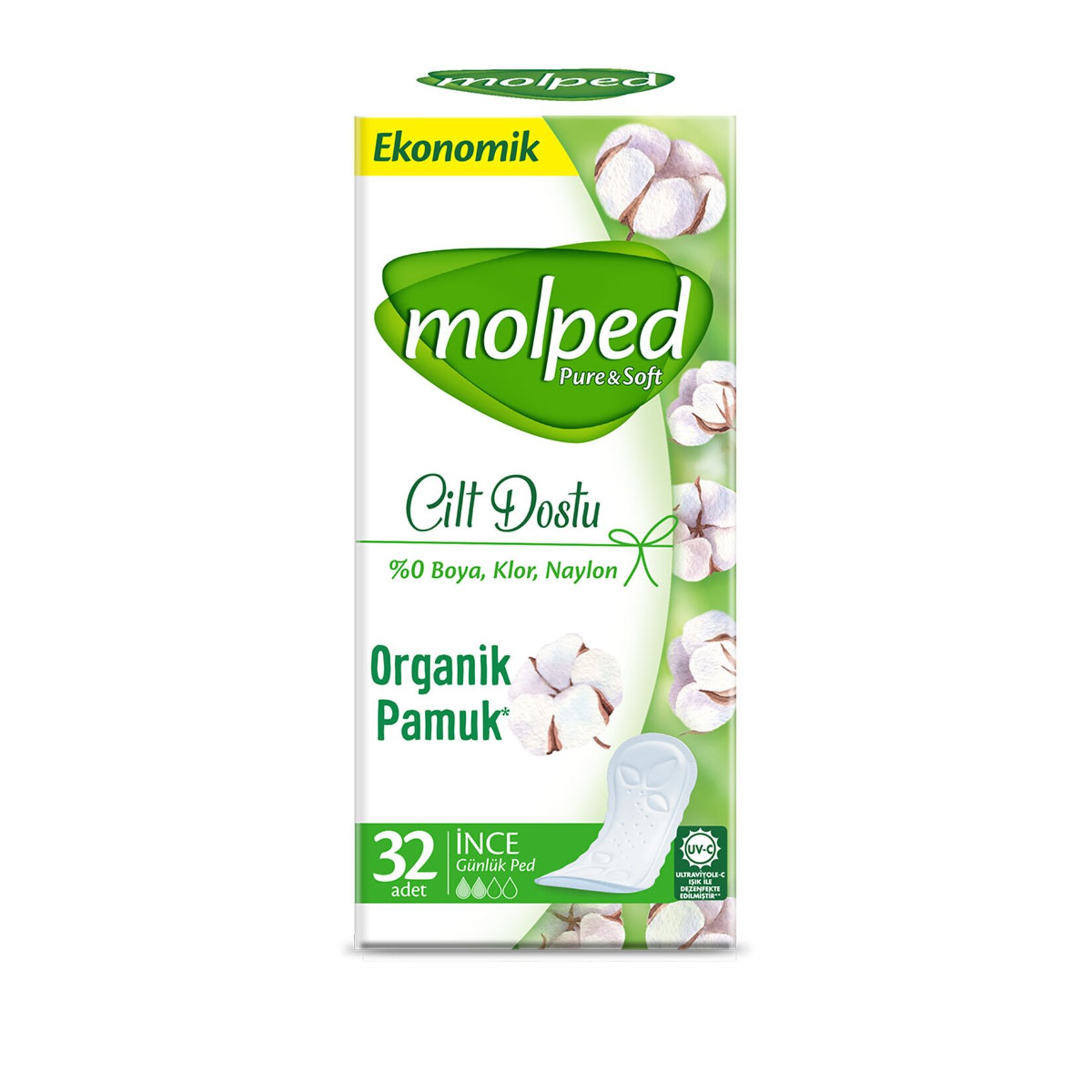 Molped Pure&Soft Günlük Ped 32 Adet