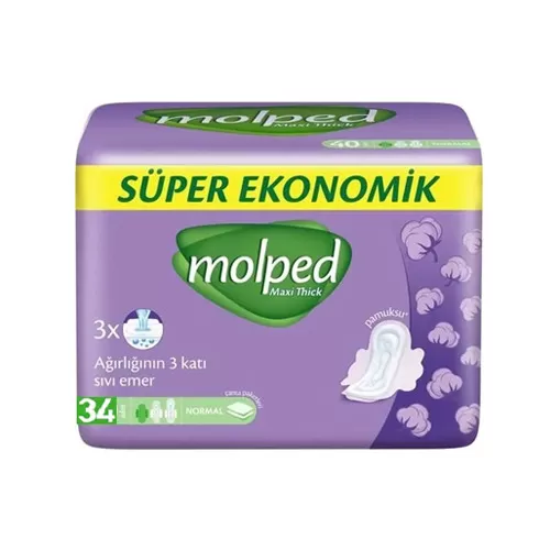 Molped Süper Ekonomik Maxi Thick Ped Normal 34x2 68 Adet