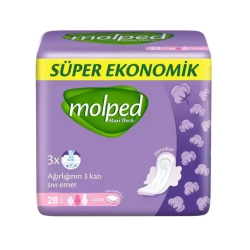 Molped Süper Ekonomik Maxi Thick Ped Uzun 28x6 168 Adet