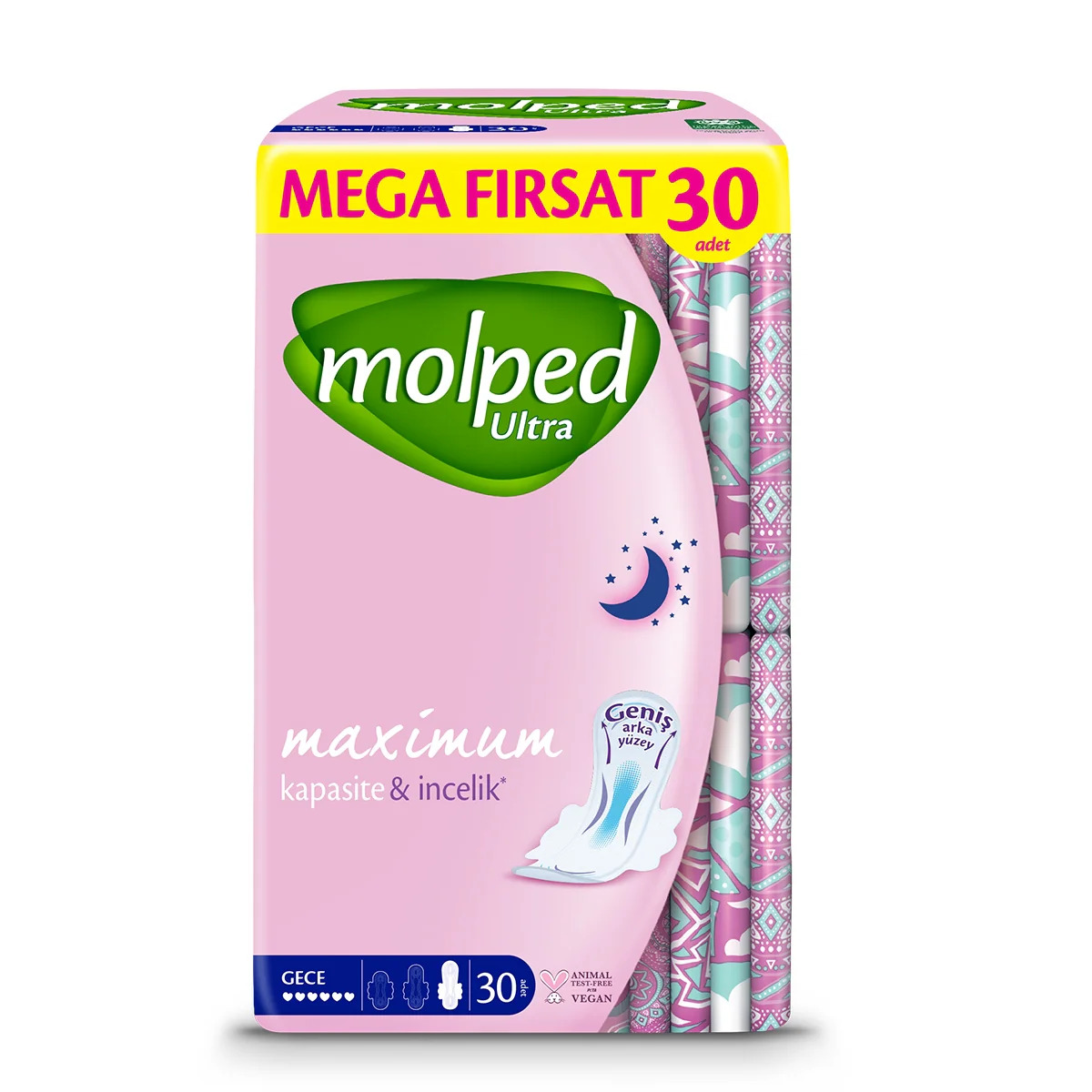 Molped Ultra Anatomik Mega Fırsat Ped Gece 30x6 180 Adet Molped Ultra Anatomik Mega Fırsat Ped Gece 30x6 180 Adet