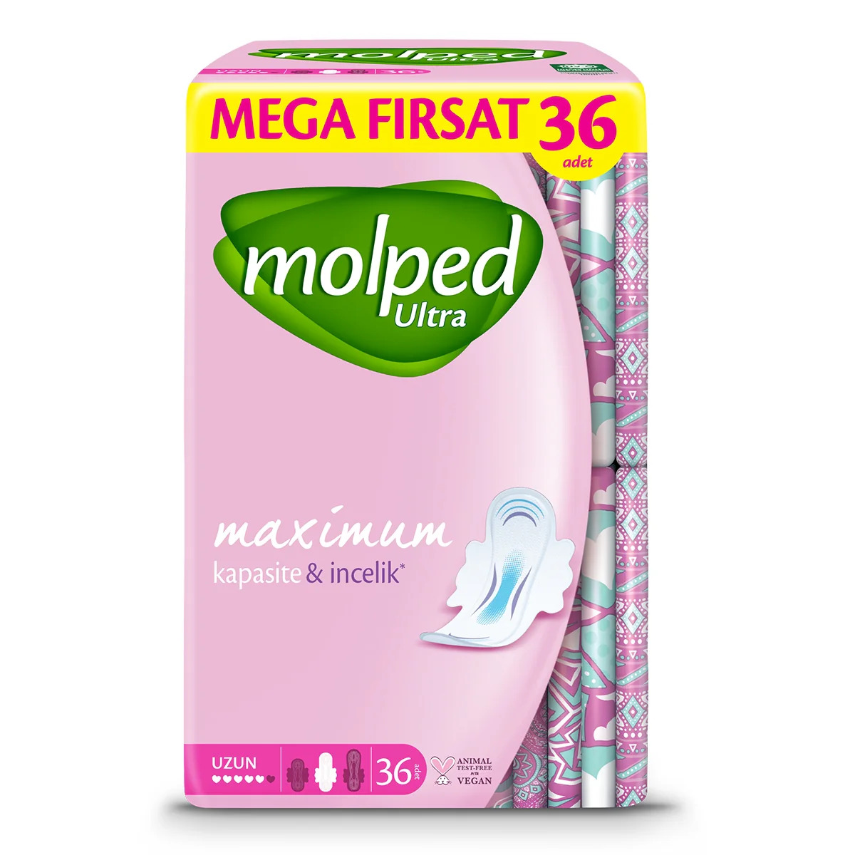 Molped Ultra Anatomik Mega Fırsat Ped Uzun 36x5 180 Adet Molped Ultra Anatomik Mega Fırsat Ped Uzun 36x5 180 Adet