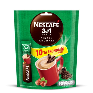 Nescafe 3'ü 1 Arada Fındık Aromalı Kahve 17 gr 40 Adet