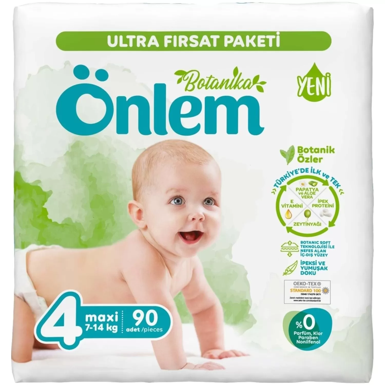 Önlem Botanika Ultra Fırsat Bebek Bezi 4 Beden 90x3 270 Adet