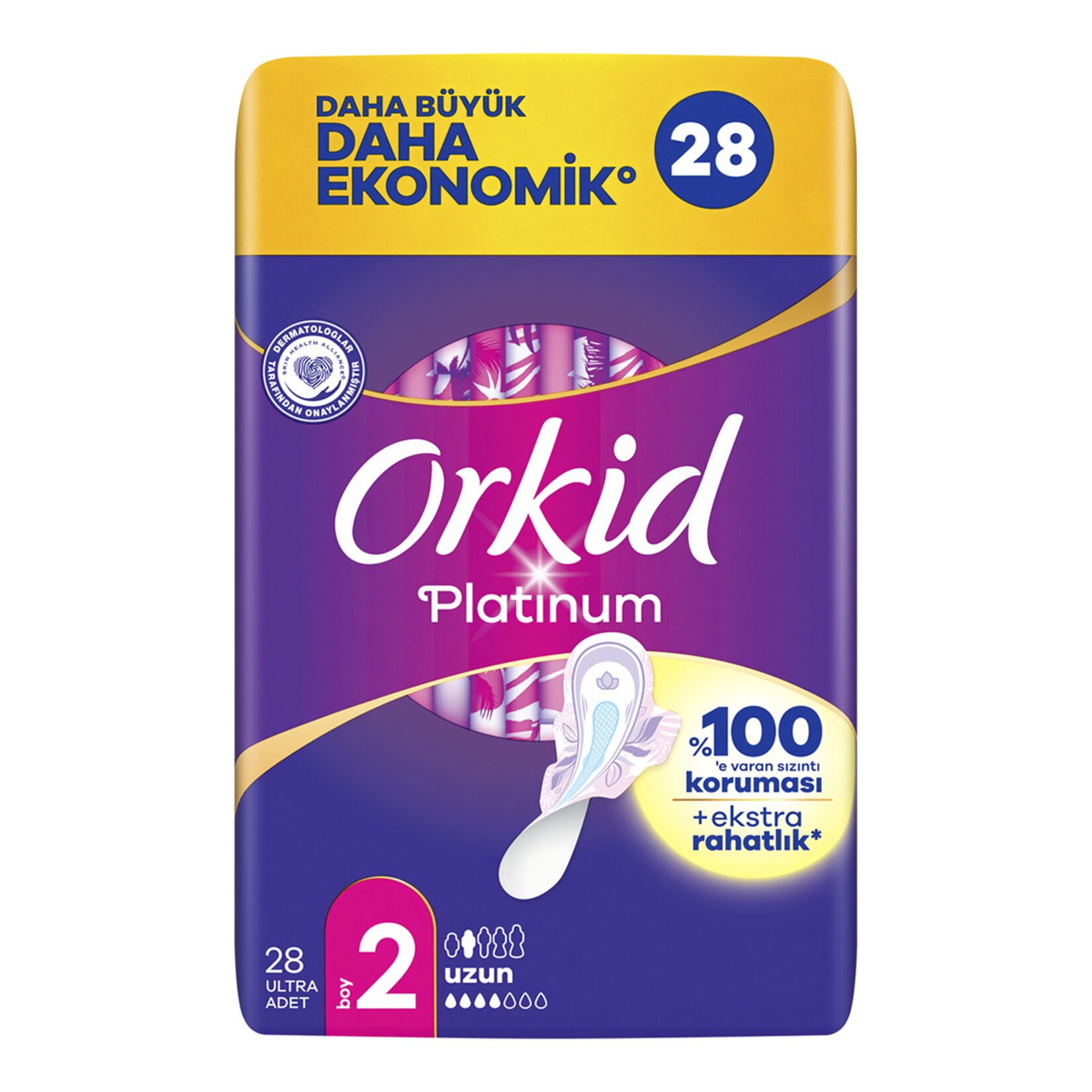 Orkid Platinum Uzun Ped 28x2 56 Adet