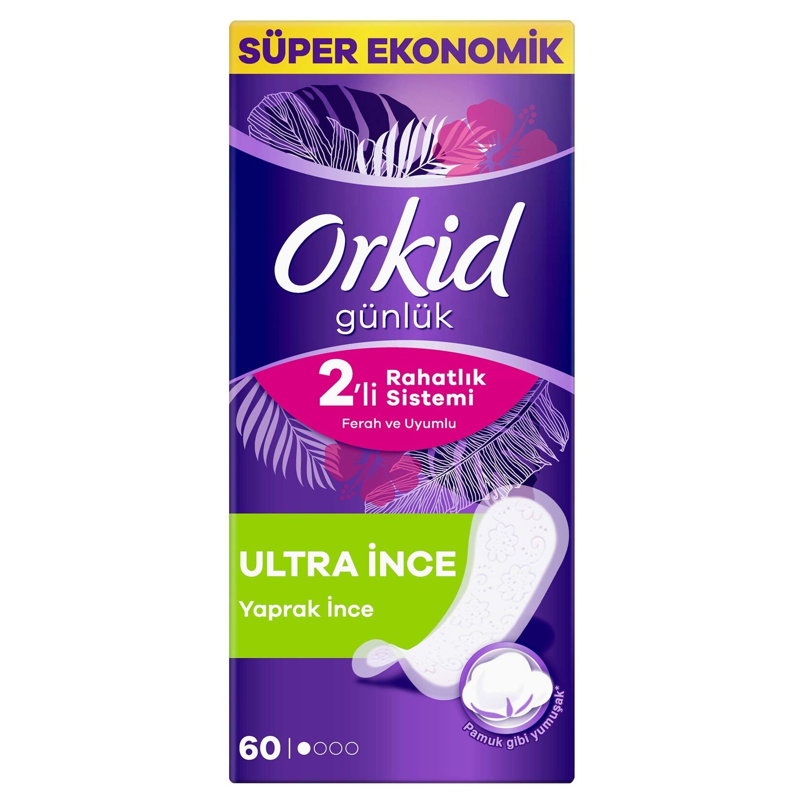 Orkid Ultra İnce Yaprak Günlük Ped 60 Adet