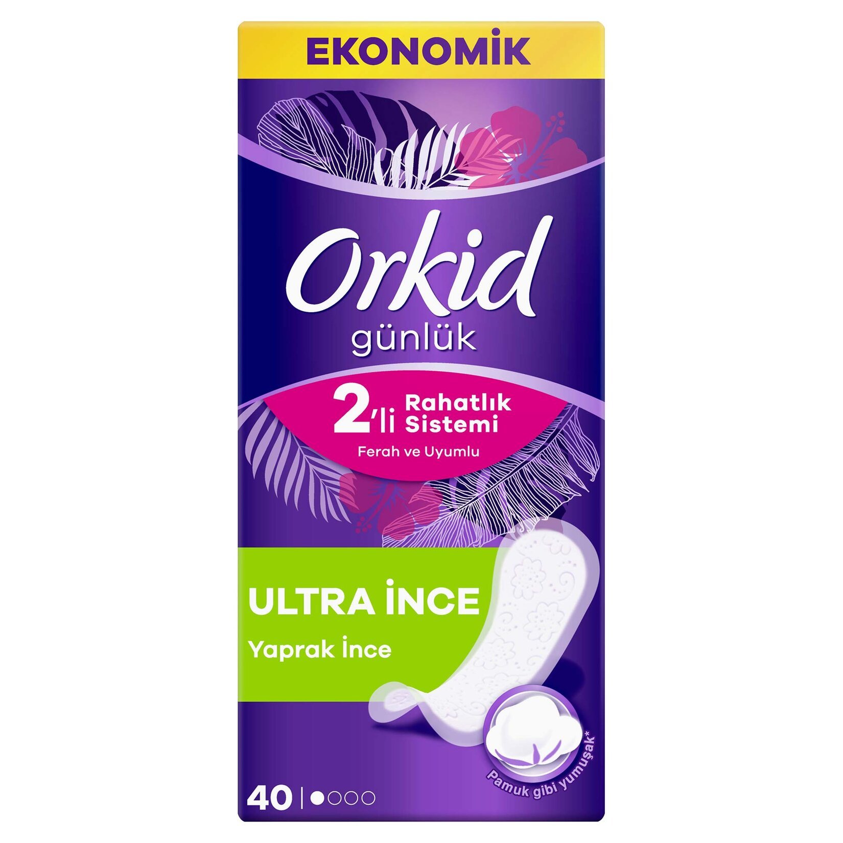 Orkid Ultra İnce Yaprak Günlük Ped 40 Adet