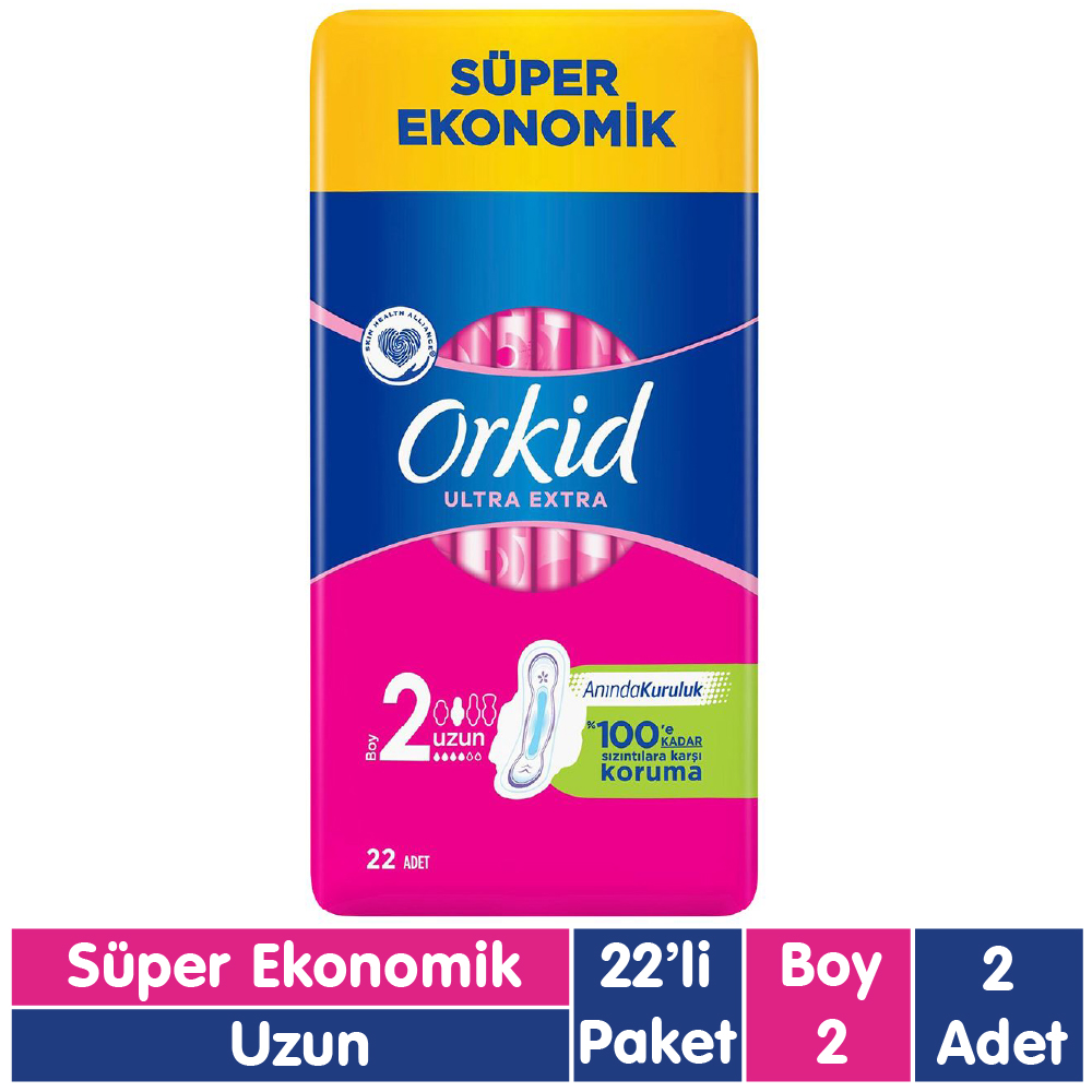 Orkid Ultra Extra Ped Uzun 22x2 44 Adet