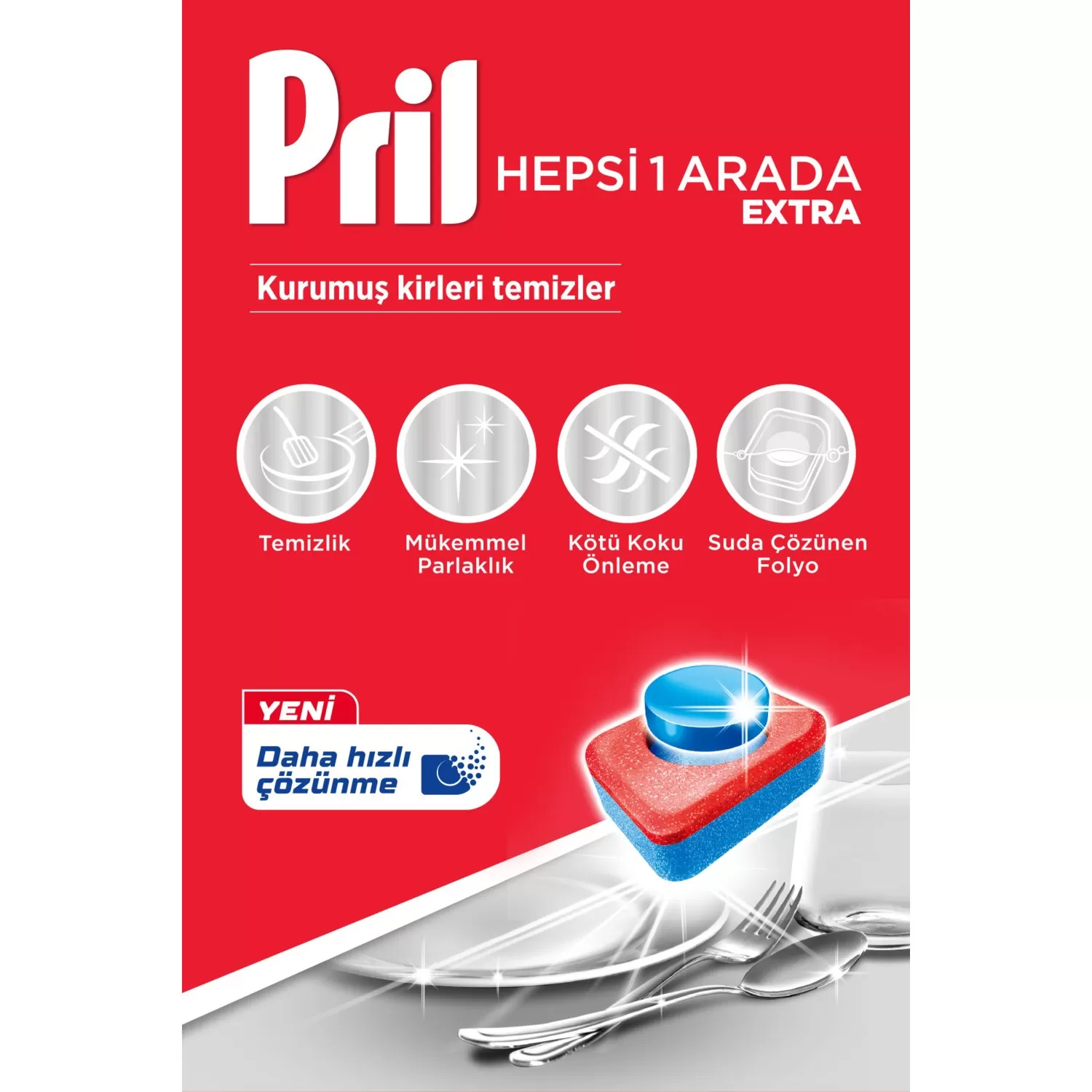 Pril Bulaşık Makinası Deterjanı Hepsi Bir Arada 45x4 180 Tablet