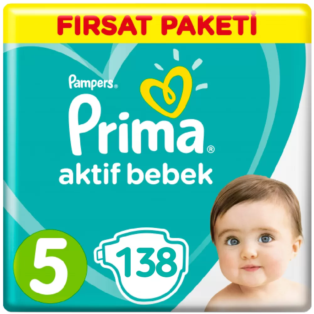 Prima Aktif Bebek 5 Numara Fırsat Paketi 11-16 Kg 46x3 138 Adet