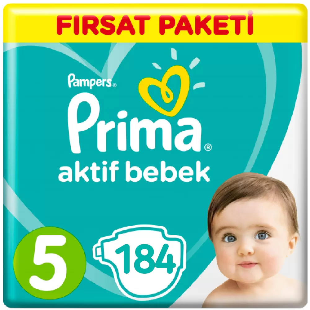 Prima Aktif Bebek 5 Numara Fırsat Paketi 11-16 Kg 46x4 184 Adet