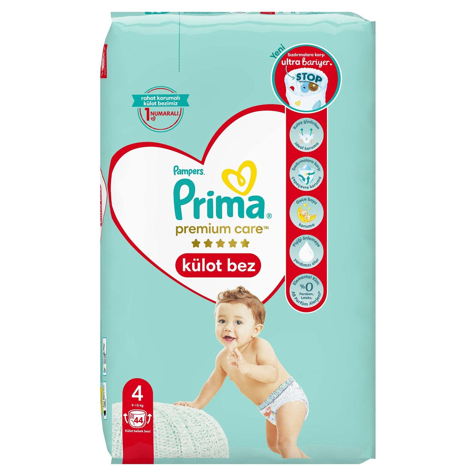 Prima Premium Care Bebek Külot Bezi 4 Beden 44 Adet