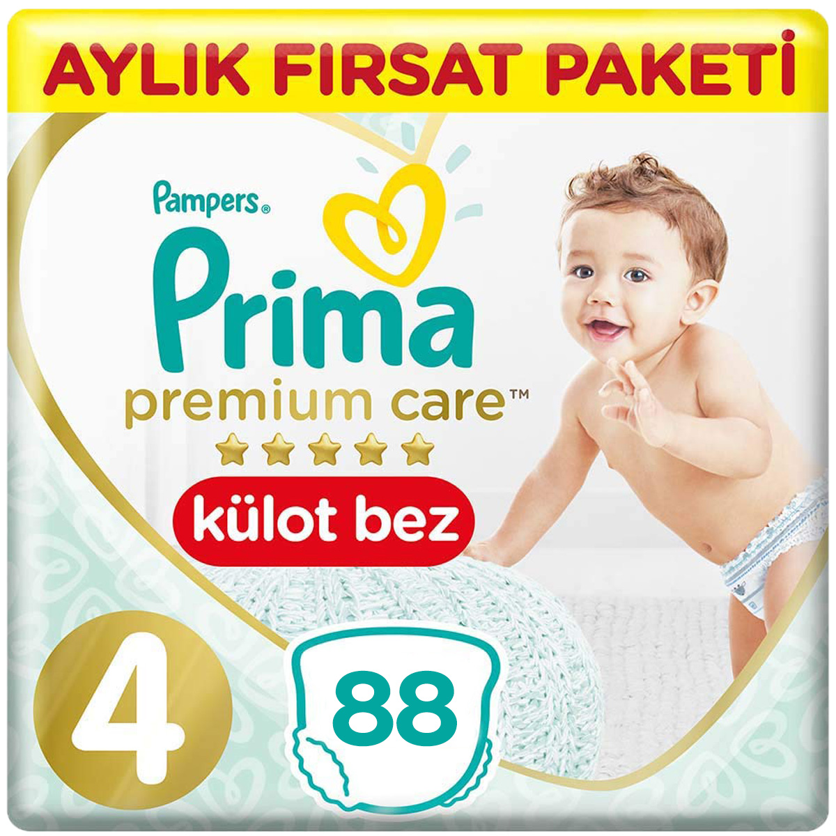 Prima Premium Care Bebek Külot Bezi 4 Beden 44x2 88 Adet