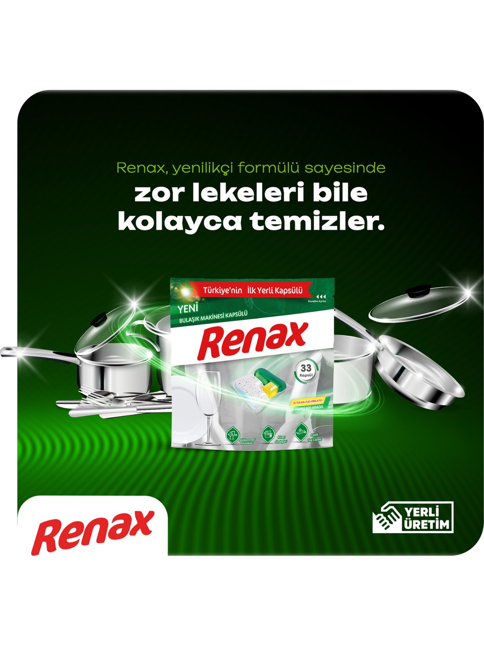 Renax Bulaşık Makinesi Kapsülü Hepsi Bir Arada 44'lü