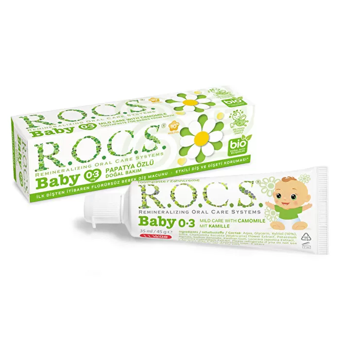 Rocs Baby Papatya Özlü 0-3 Yaş Diş Macunu 35 ml