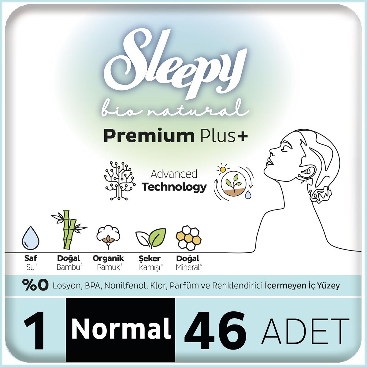 Sleepy Bio Natural Premium Plus Hijyenik Ped Mega Paket Normal 46x3 138 Adet Sleepy Bio Natural Premium Plus Hijyenik Ped Mega Paket Normal 46x3 138 Adet
