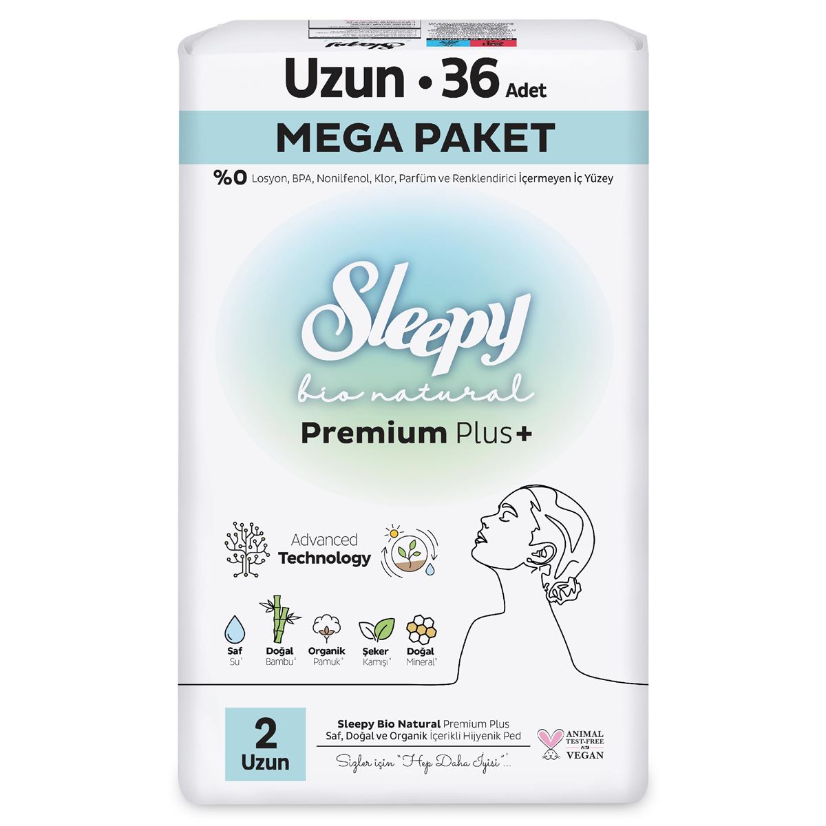Sleepy Bio Natural Premium Plus Hijyenik Ped Mega Paket Uzun 36x3 108 Adet Sleepy Bio Natural Premium Plus Hijyenik Ped Mega Paket Uzun 36x3 108 Adet