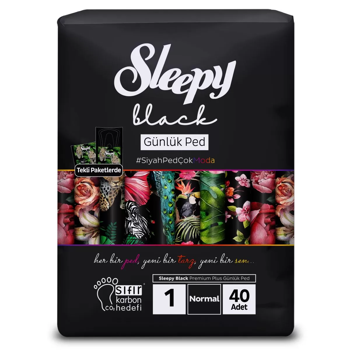 Sleepy Black Premium Plus Günlük Ped Normal 40x4 160 Adet Ped